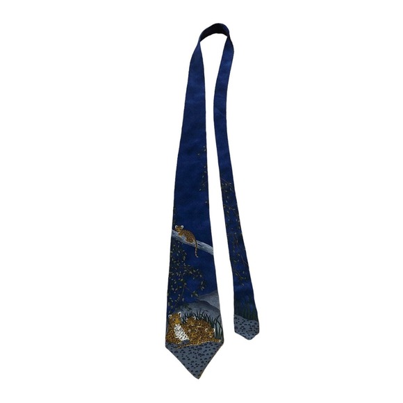 World Wildlife Fund WWF Leopards Design NO 138 Vintage Novelty Necktie - Picture 2 of 7